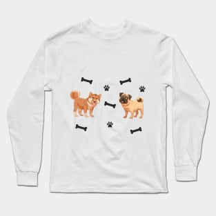 French Bulldog Akita Inu Dog Long Sleeve T-Shirt